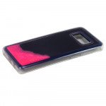 Wholesale Samsung Galaxy S8 Glow In the Dark Liquid Star Dust Case (Hot Pink)